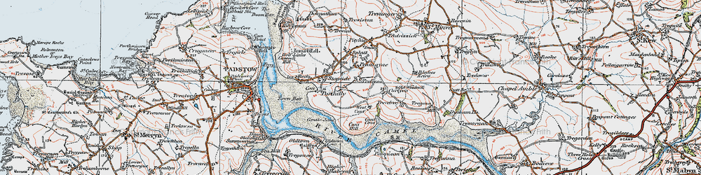 Old map of Stoptide in 1919