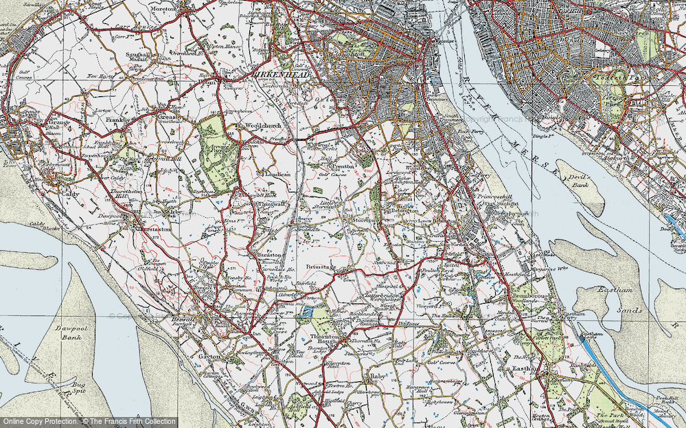 Old Map of Storeton, 1924 in 1924