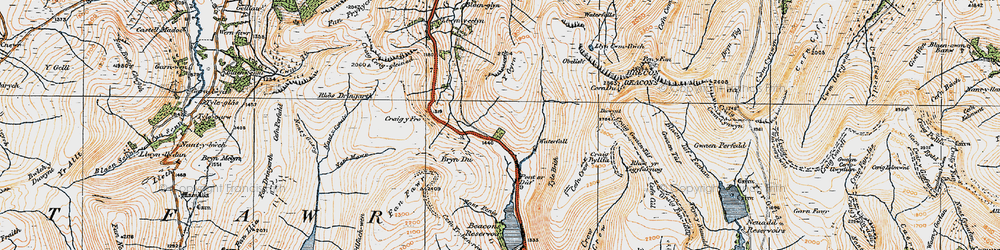 Old map of Blaenglyn in 1923