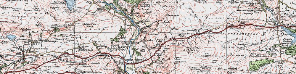 Old map of Storiths in 1925