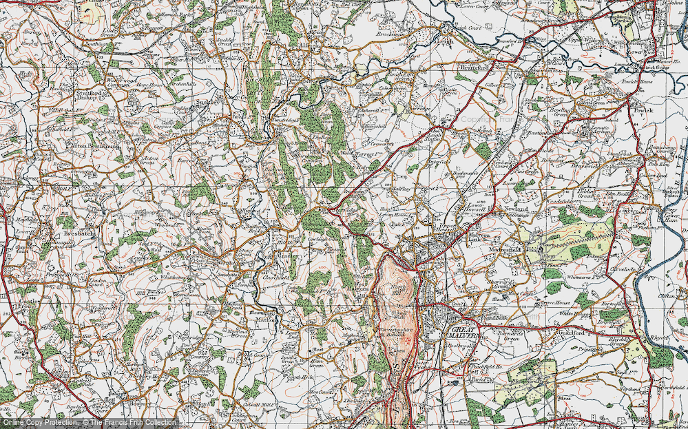 Old Map of Storridge, 1920 in 1920