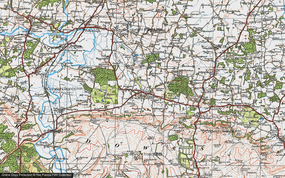 Old Map of Storrington, 1920 in 1920