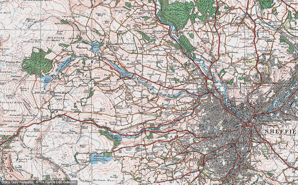 Old Map of Storrs, 1923 in 1923