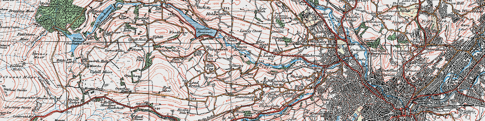 Old map of Storrs in 1923