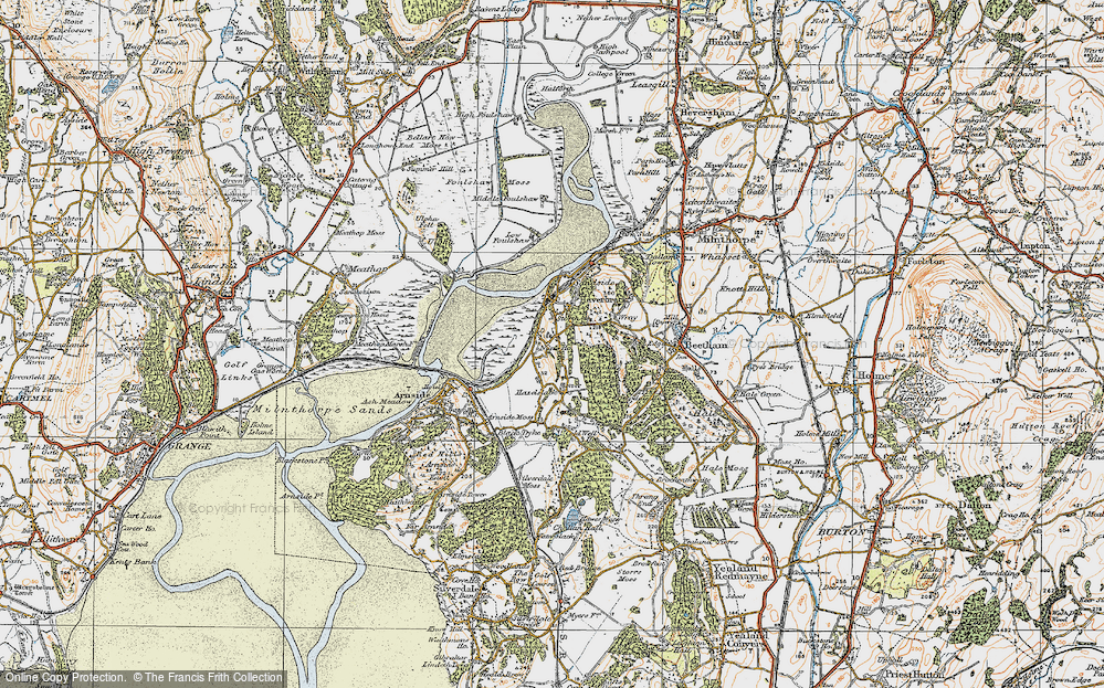 Old Map of Storth, 1925 in 1925