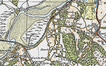 Old map of Storth in 1925