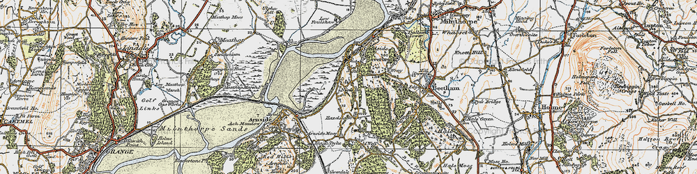 Old map of Storth in 1925
