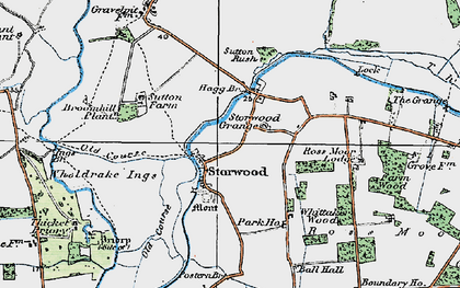 Old map of Storwood in 1924