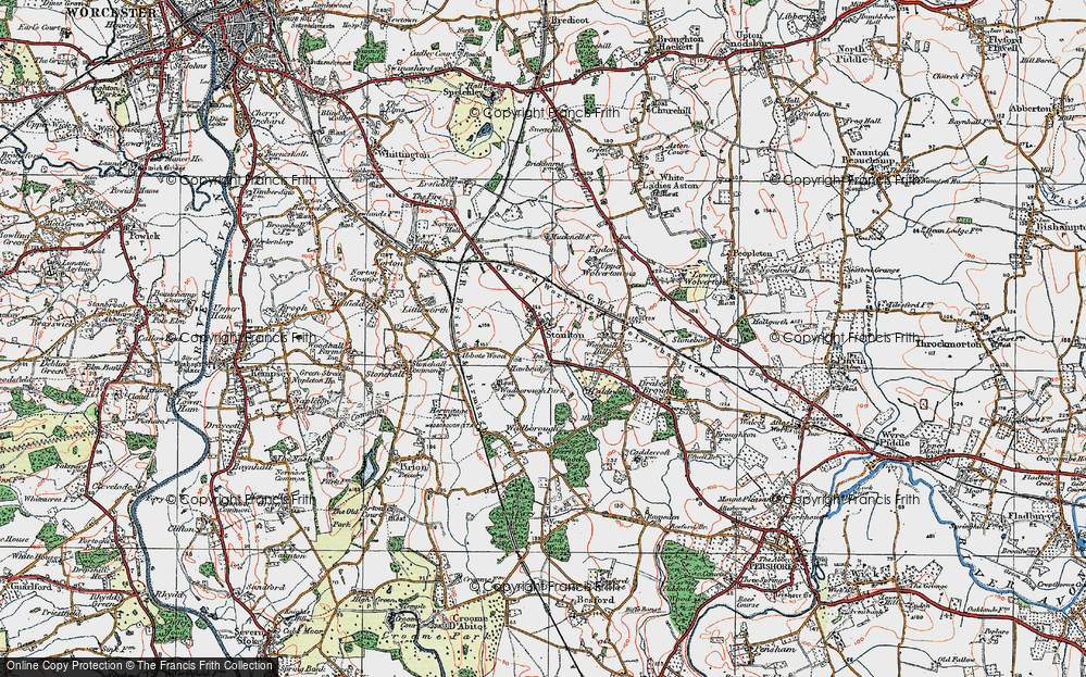 Old Map of Stoulton, 1919 in 1919