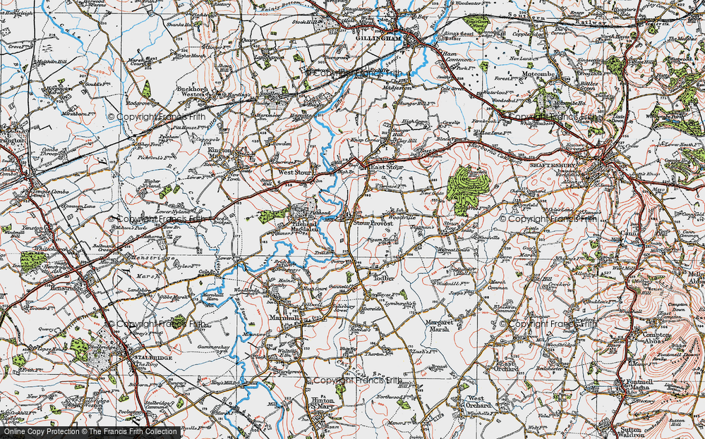 Old Map of Stour Provost, 1919 in 1919