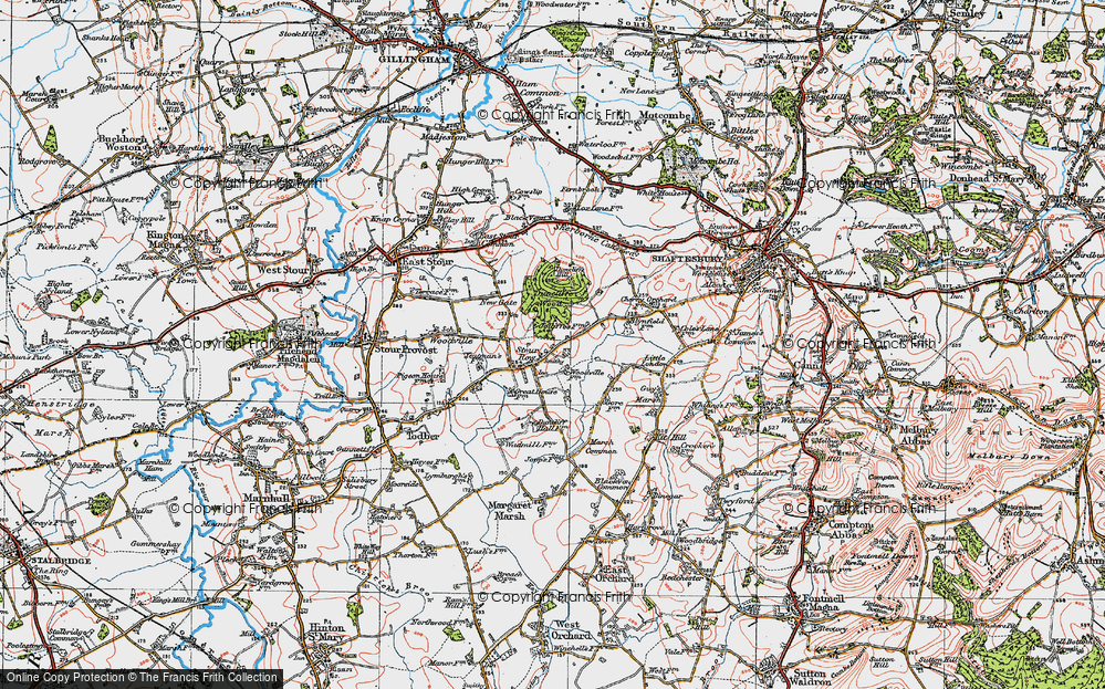 Old Map of Stour Row, 1919 in 1919