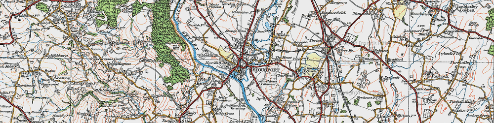 Old map of Stourport-on-Severn in 1920