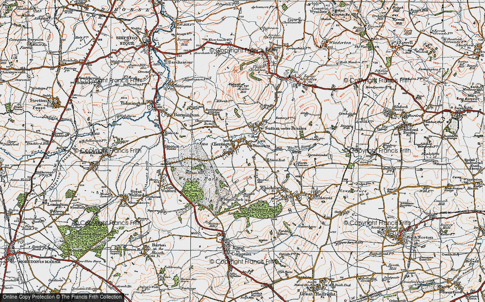 Old Map of Stourton, 1919 in 1919