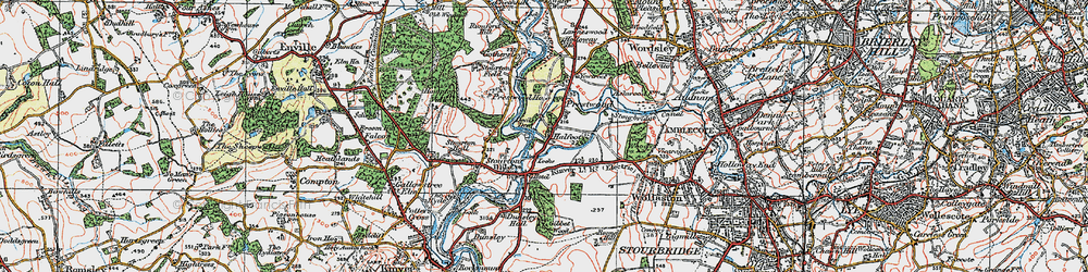 Old map of Stourton in 1921
