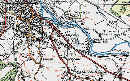 Old map of Stourton in 1925