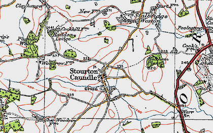 Old map of Stourton Caundle in 1919