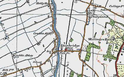 Old map of Stow Bridge in 1922
