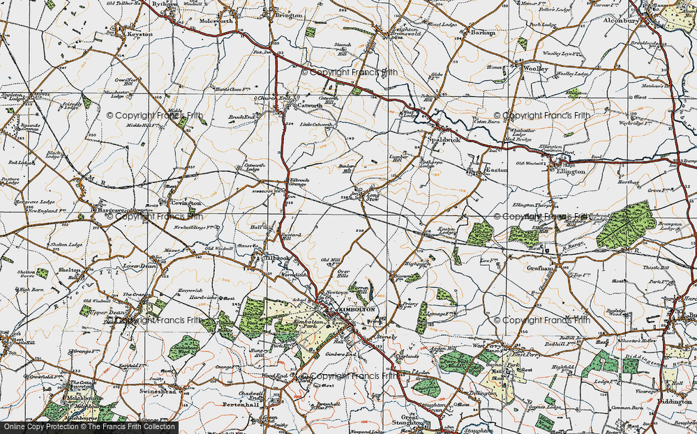 Old Map of Stow Longa, 1919 in 1919