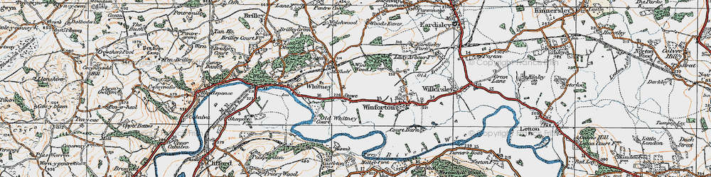 Old map of Stowe in 1919