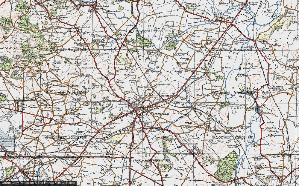 Old Map of Stowe, 1921 in 1921