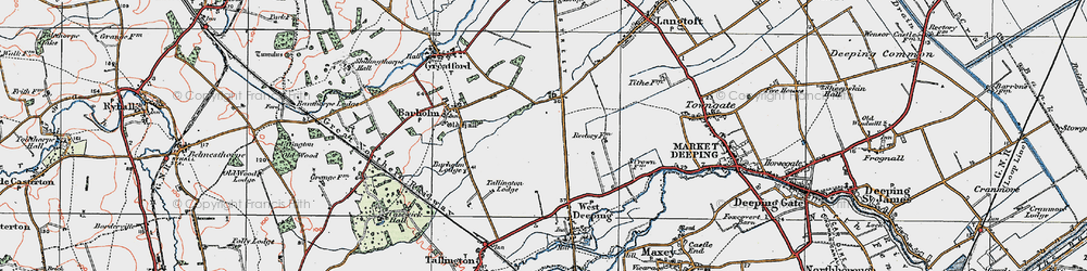 Old map of Stowe in 1922