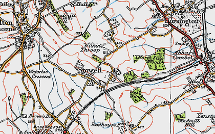Old map of Stowell in 1919