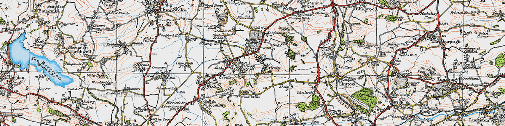 Old map of Stowey in 1919
