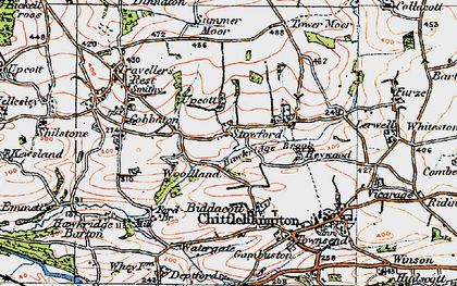 Old map of Biddacott in 1919