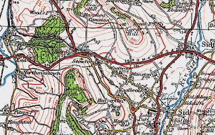 Old map of Stowford in 1919