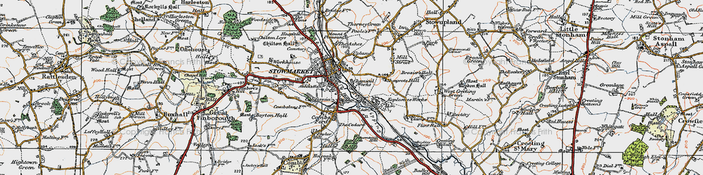 Old map of Brazier's Hall in 1921