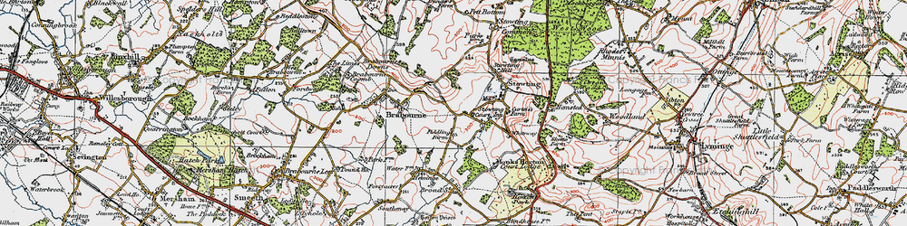 Old map of Stowting Court in 1920