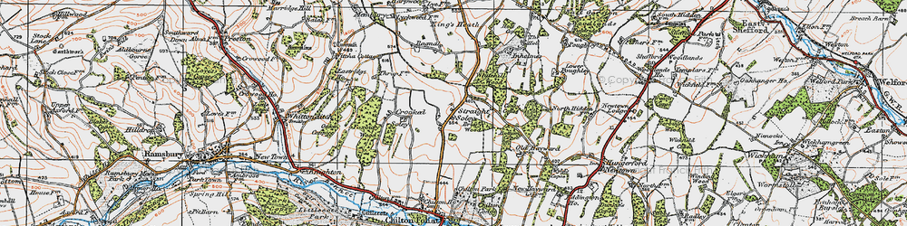 Old map of Bottom Copse in 1919