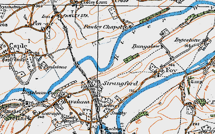 Old map of Strangford in 1919