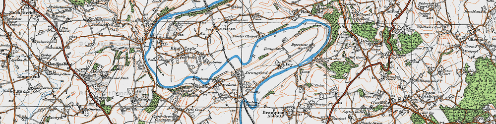 Old map of Strangford in 1919