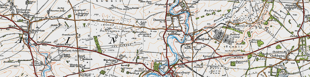 Old map of Strangways in 1919