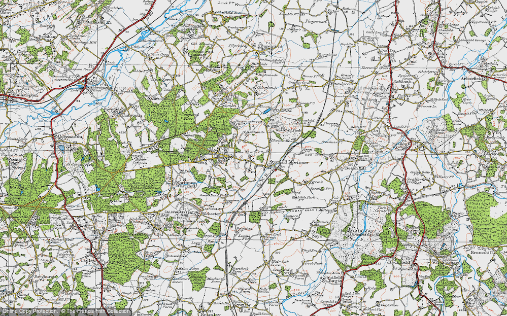 Old Map of Stratfield Mortimer, 1919 in 1919