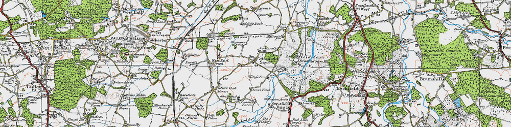 Old map of Stratfield Saye in 1919