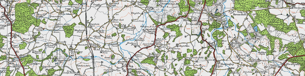 Old map of Stratfield Turgis in 1919
