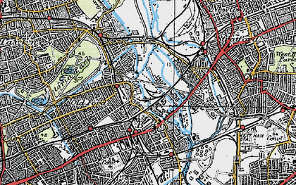 Old map of Stratford Marsh in 1920