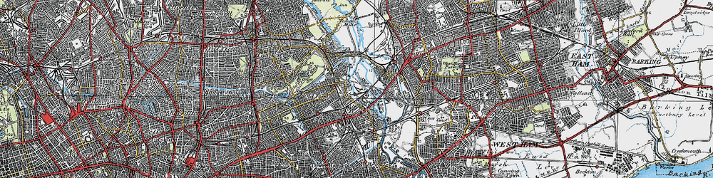 Old map of Stratford Marsh in 1920