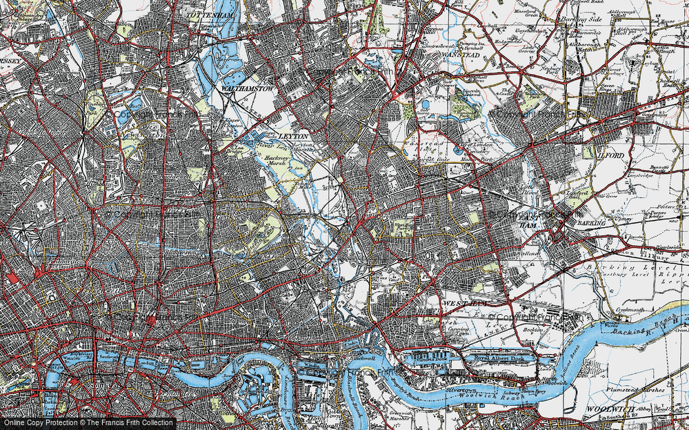 Old Map of Stratford New Town, 1920 in 1920