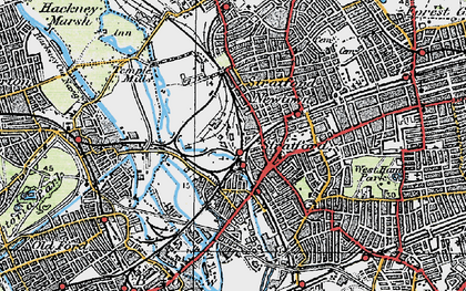 Old map of Stratford New Town in 1920