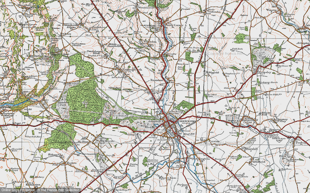 Old Map of Stratton, 1919 in 1919