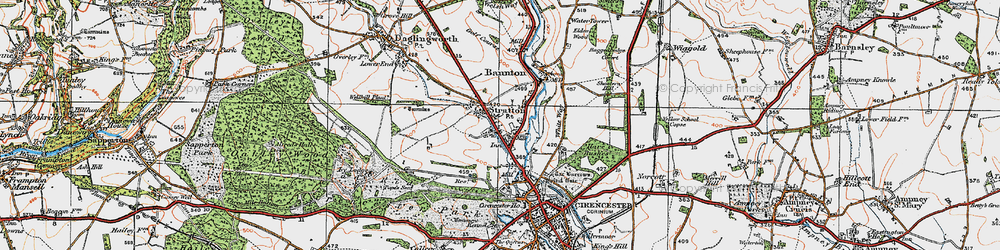 Old map of Stratton in 1919