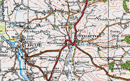 Old map of Stratton in 1919