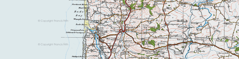Old map of Broomhill in 1919