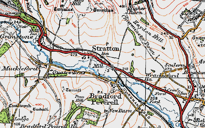 Old map of Wrackleford in 1919