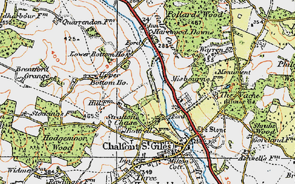 Old map of Stratton Chase in 1920