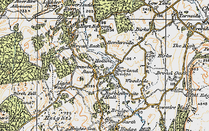 Old map of Strawberry Bank in 1925