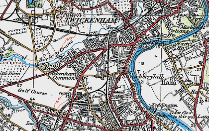 Old map of Strawberry Hill in 1920